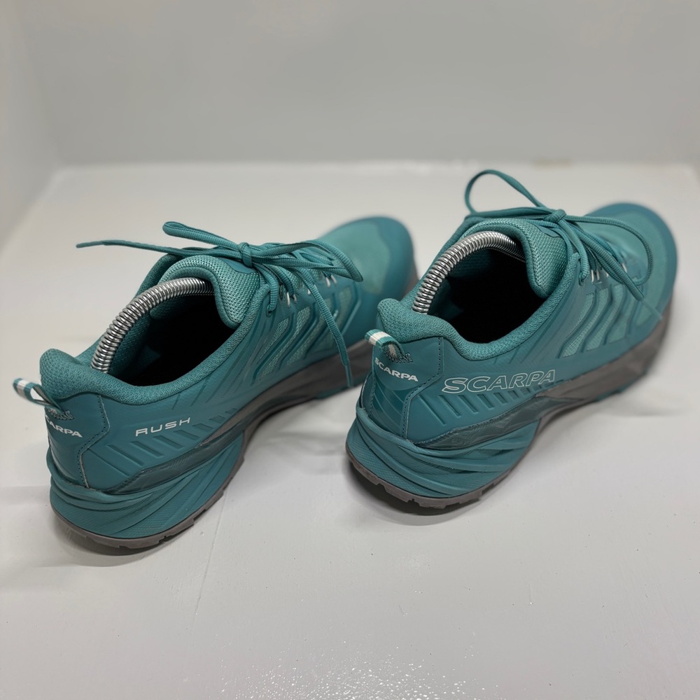 SCARPA Rush Trail Running Shoes Women’s 10 men’s 9 Teal  Vibram Hiking Sneakers - Picture 6 of 16